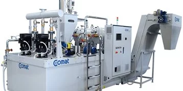 Superfiltration des huiles de coupe sur les machines-outils avec les centrales de filtration COMAT.