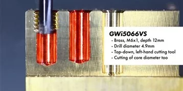 Thread whirl cutters in action